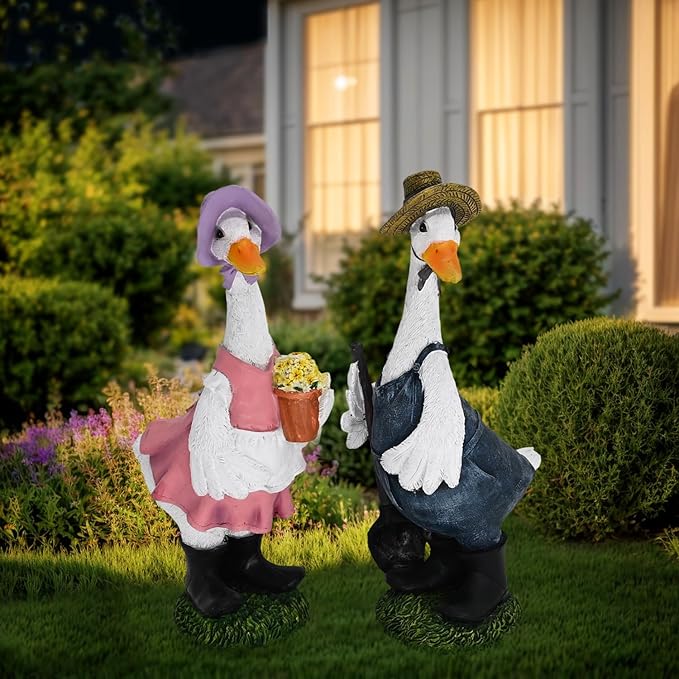 Porch Goose Garden Statue