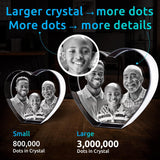 ArtPix 3D Crystal Photo, Christmas Personalized Gifts for Women, Wife, Her, Mom, Him, Men, Mother, Great Xmas Customized Unique Gift Idea with Your Own Photo, Custom Glass 3D Laser Etched Picture