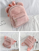 Fuzzy Bear Ears Backpack