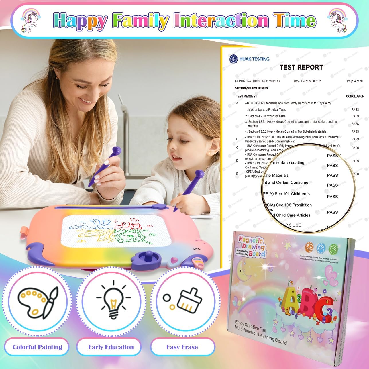 Toddler Toys 3,Magnetic Drawing Board Baby Toys,Toddler Girl Boy Toy Writing Doodle Board,Learning Educational Kids Toy 3 Year Old Girls Boys Christmas Birthday Gifts