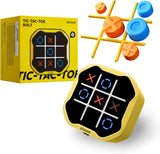 GiiKER Tic Tac Toe Bolt Game, Original 3-in-1 Handheld Games, Portable Travel Games for Car Ride, Toys Gift Idea for Kids and Adults, Stocking Stuffers Birthday Gifts for Boys Girls - Yellow