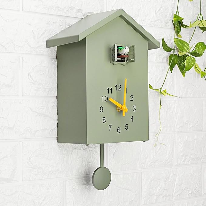 Nordic Birdhouse Wall Clock