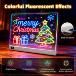 Led Drawing Board with 13 Light Effects, 16" Rechargeable Glow Doodle LED Note Board with Colors, Neon Light Up Drawing Tablet Gifts for Kids for Valentines Birthday Christmas Gift Ideas
