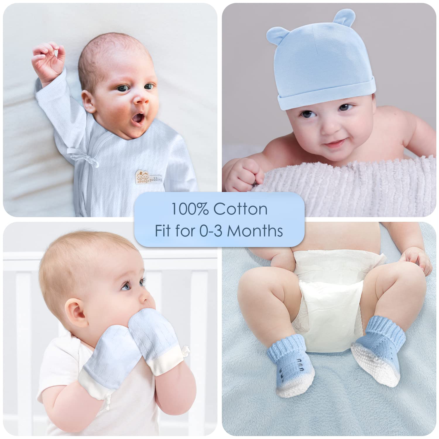 iAOVUEBY Baby Boy Gifts, Baby Shower Gifts - Newborn Bear Toys Rattle Blanket Infant Shoes Onesie Wooden Keepsake Babies Registry Gift Essentials Basket, Unique New Baby Gift Set for Boys 0+ Months