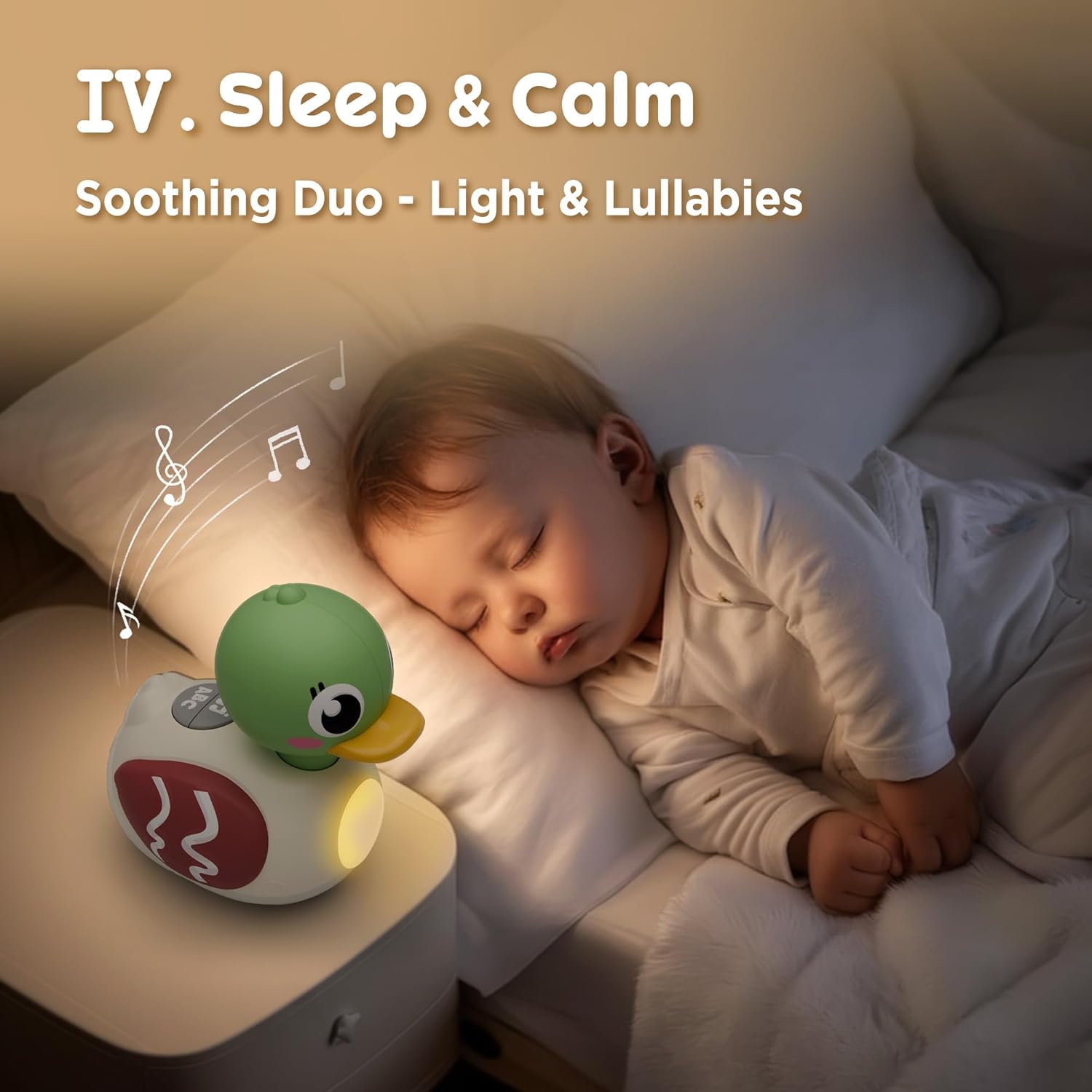 iPlay, iLearn Baby Musical Duck Toy, Infant Tummy Time Crawling Toy, Toddler Music Duck W/Light Sound 6-12 Month, Sensory Development Learning First Birthday Gift 7 8 9 10 Month 1 Year Old Boy Girl