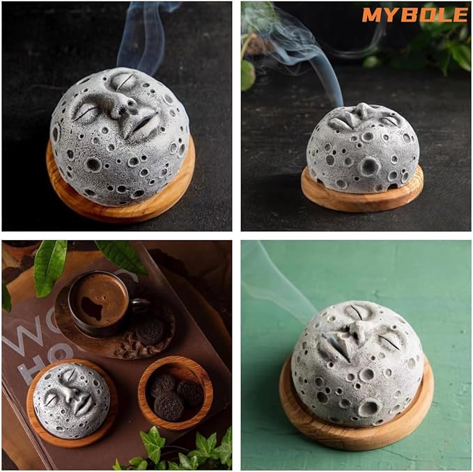Moon Face Incense Burner