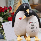 Valentines Day Gifts for Her Him Boyfriend Girlfriend, Anniversary Wedding Gifts for Women Men Couple, I Love You Birthday Gift for Wife Husband-Couple Penguin Figurine for Christmas
