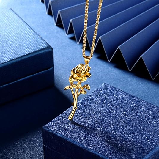 Rose Pendant Jewelry Set