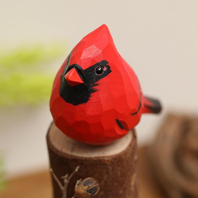 Handcrafted Wooden Bird Figurines