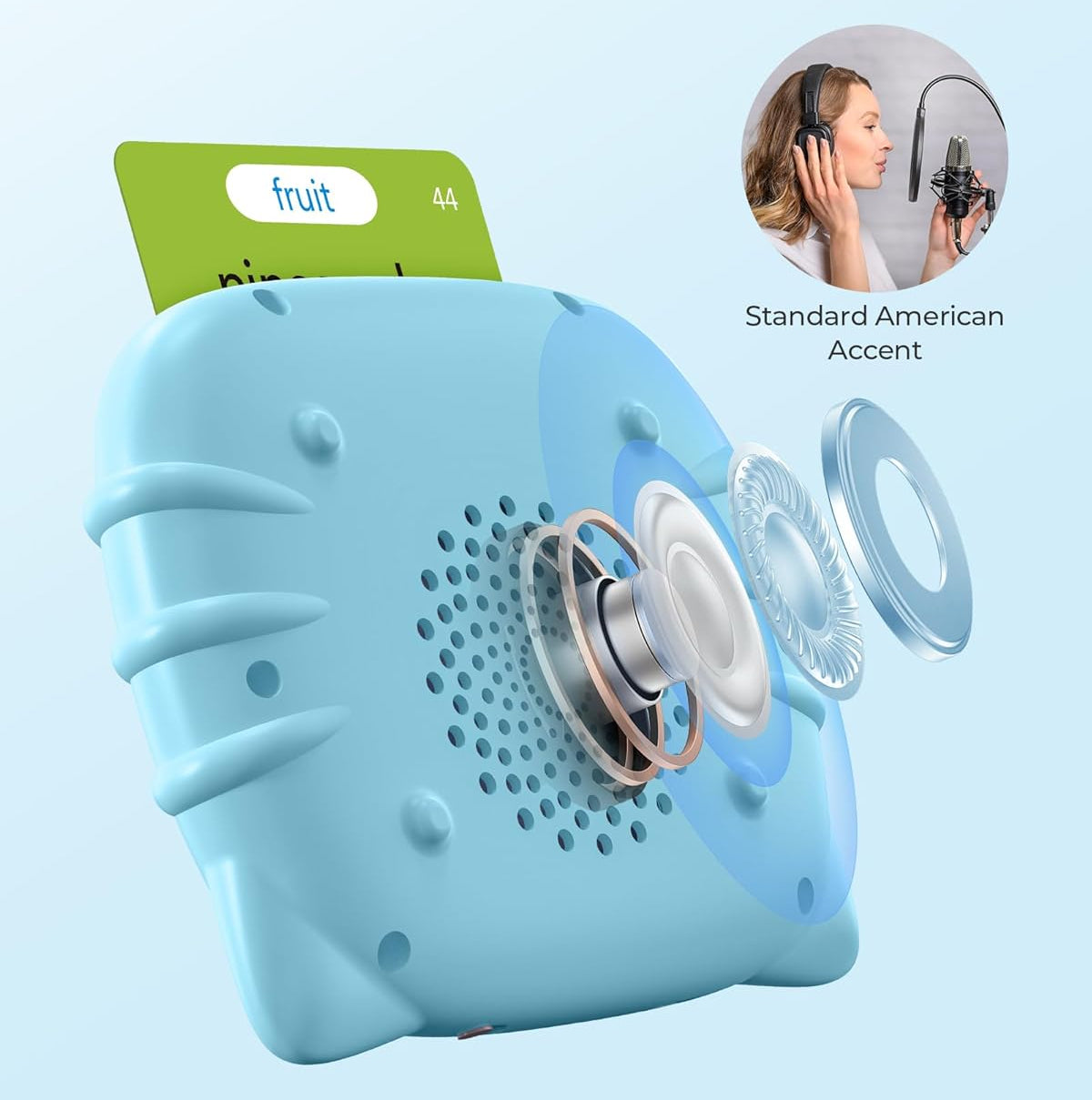 Talking Flash Cards for Toddlers 1 2 3 4 Year Olds, Montessori Language Learning with 224 Words, Pocket Speech Therapy Tools, and Speech Development Educational Playthings for Children