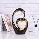 Ceramic Heart Sculpture Set