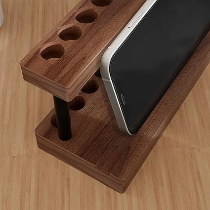 Wooden Pen and Phone Organizer