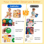 Giraffe Busy Book for Toddlers 1-3, Montessori Toys Toddler Busy Board for 1 Year Old, Felt Quiet Book Sensory Learning Activity Books, Airplane Car Travel Toys, Gifts for Boys Girls 1+