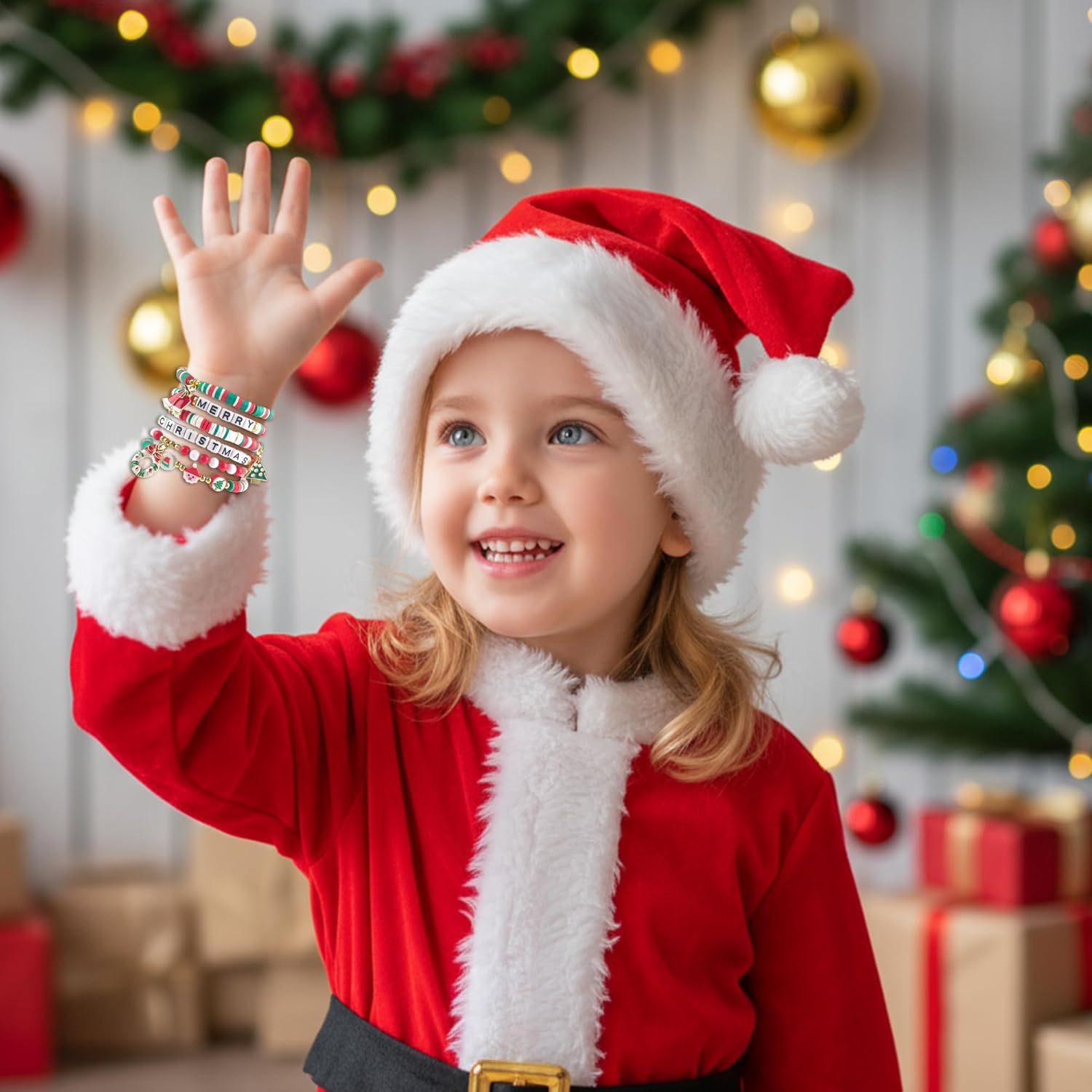 Christmas Beaded Bracelet Set