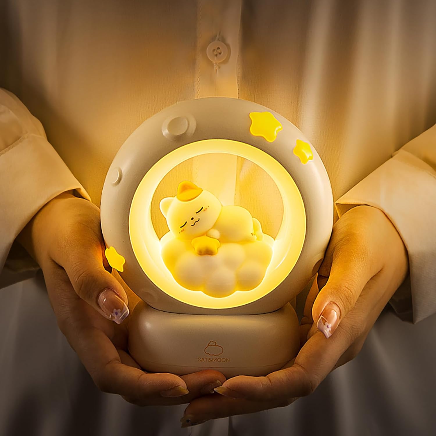 Moon and Cat Night Light