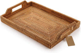 Hand-Woven Rattan Serving Tray