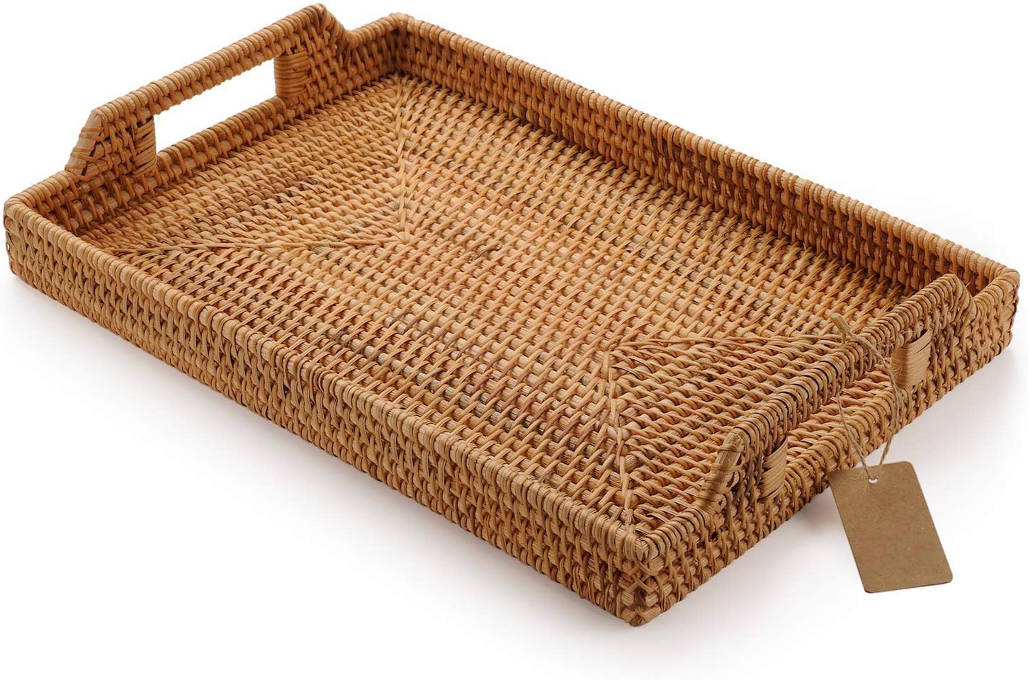 Hand-Woven Rattan Serving Tray
