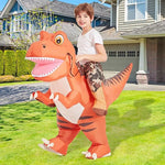 Inflatable Dinosaur Ride-On Set