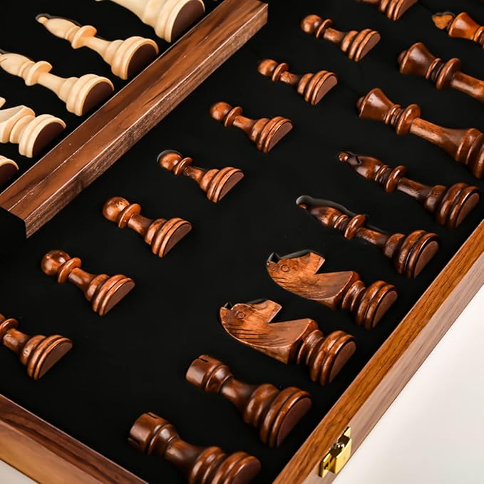 Walnut Folding Chess Set