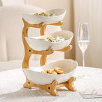 Three-Tier Ceramic Fruit Bowl