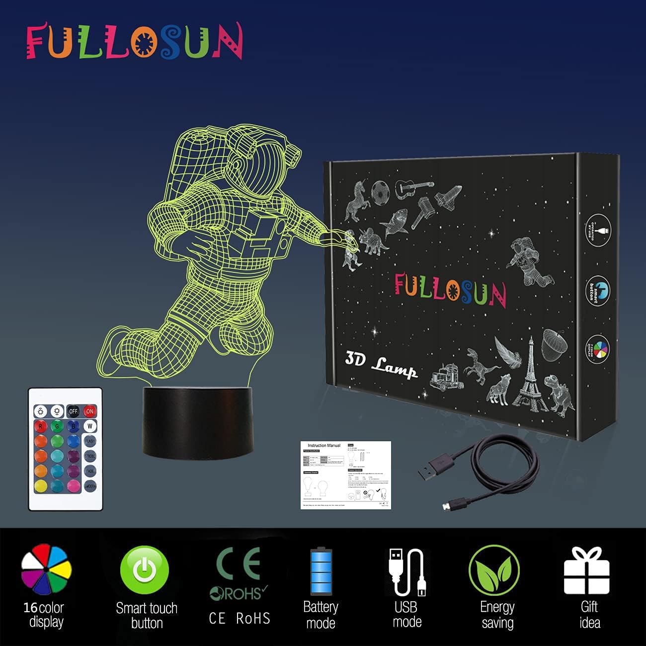 3D Illusion Night Lamp