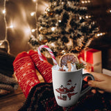 Shellwei 6 Pack Christmas Coffee Mugs 11 oz Holiday Ceramic Mugs Set Xmas Tea Cups with Handles Bulk Reusable Ceramic Coffee Cups for Women Men Teachers Appreciation Christmas Gifts(Funny)