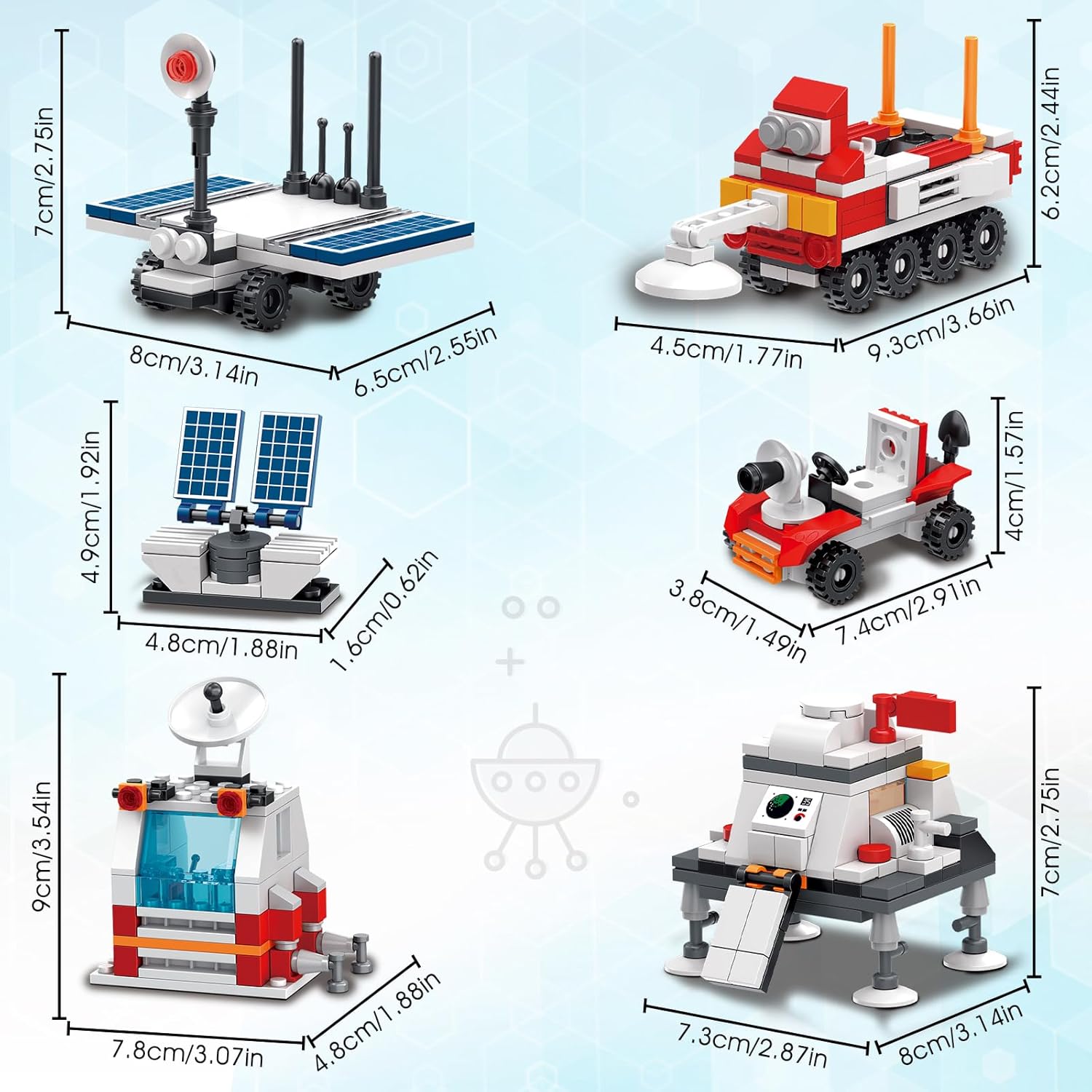 Sitodier Space Exploration Shuttle Toys for 8-12 and 8-14 Years Boys Kids, 1008pcs 7 Models Aerospace Building Set with Heavy Transport Rocket and Launcher, Educational Construction Toy