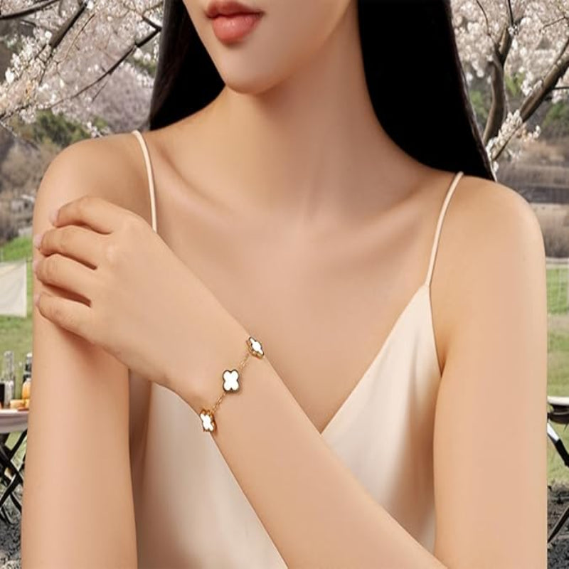 Four Leaf Clover Gold Bracelet