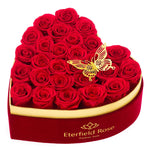 Eterfield 47 Forever Flowers in Heart Shape Box, Valentines Day Preserved Roses That Last Over a Year Preserved Flowers Birthday Gifts for Her Women Mom Wife Anniversary Mothers Day Christmas, Red