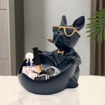 French Bulldog Bowl Sculpture Set