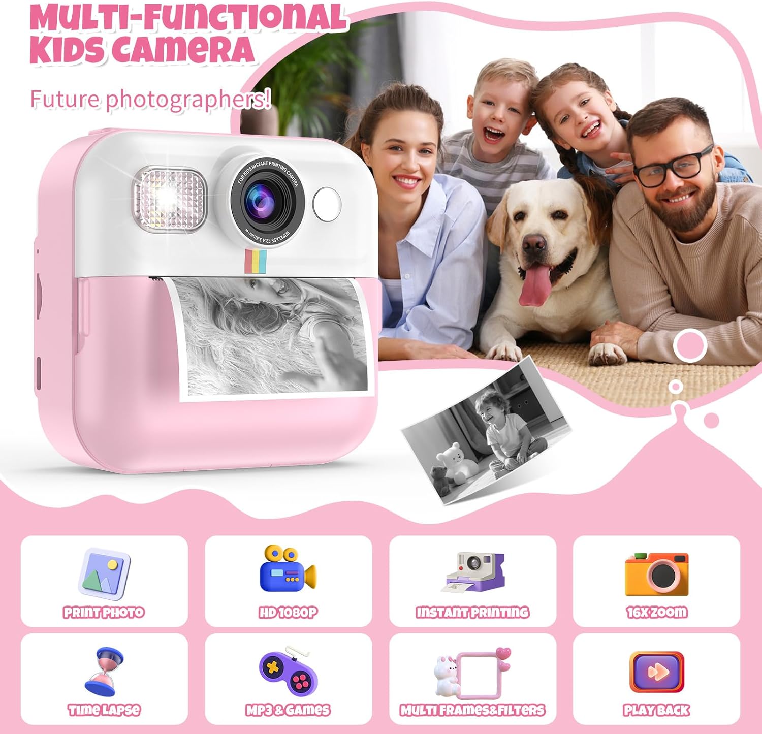 Instant Print Kids Camera