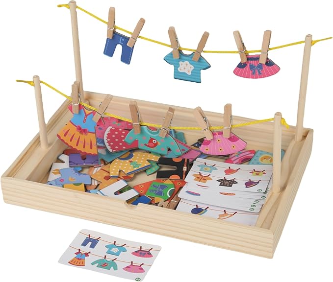 Montessori Clothes Hanging Set