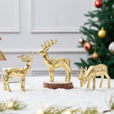Gold Reindeer Figurine Set