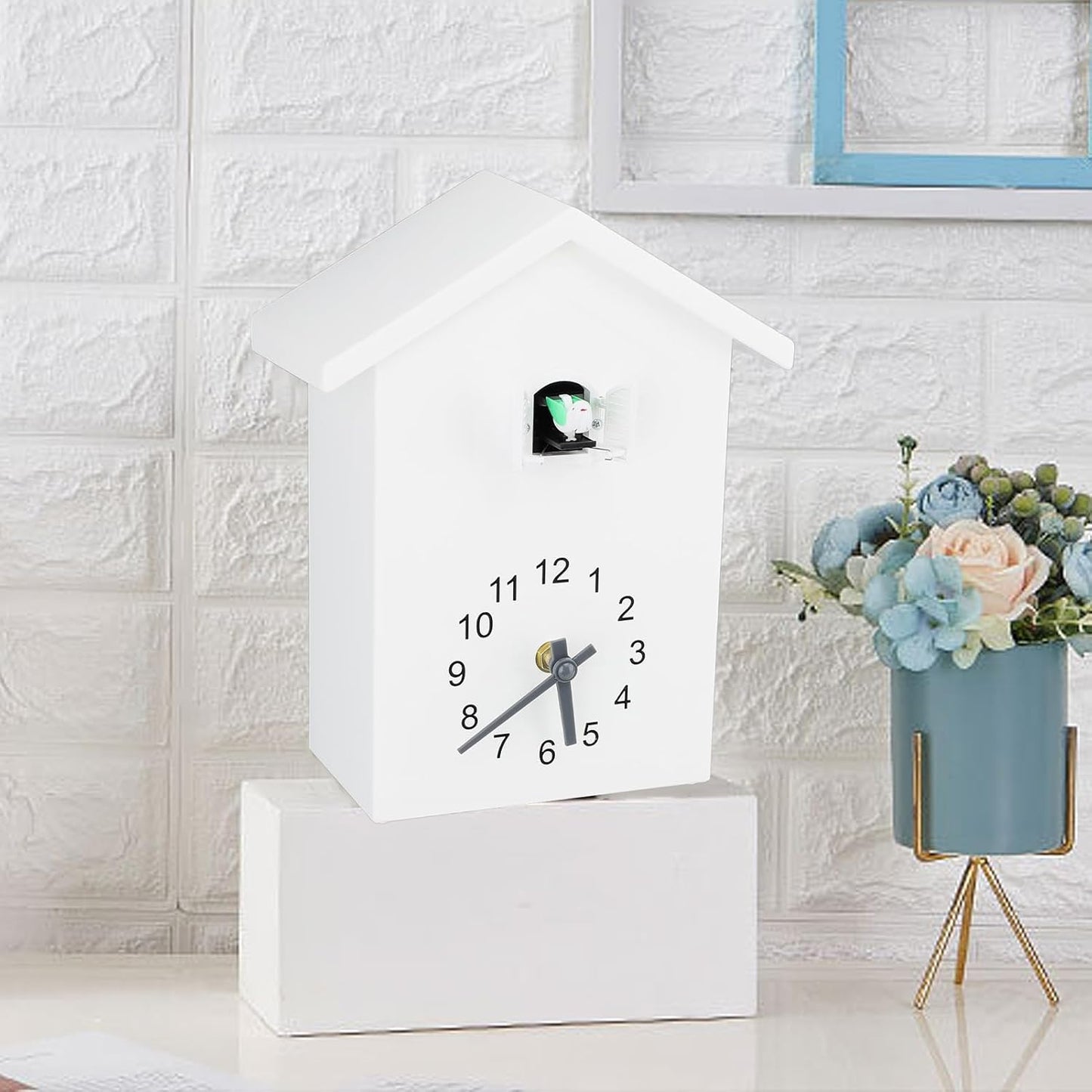 Nordic Birdhouse Wall Clock