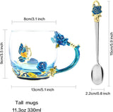 Enamel Glass Tea Mug Set