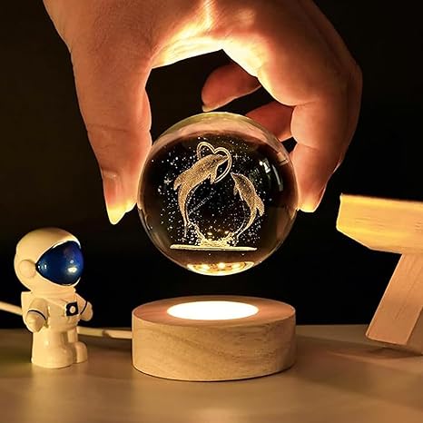 Dolphin Crystal Ball Lamp