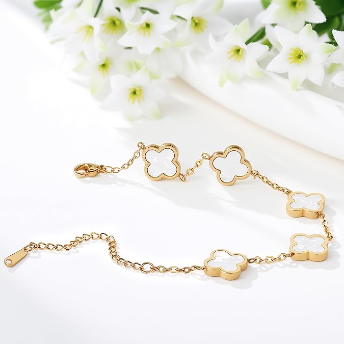 Four Leaf Clover Gold Bracelet