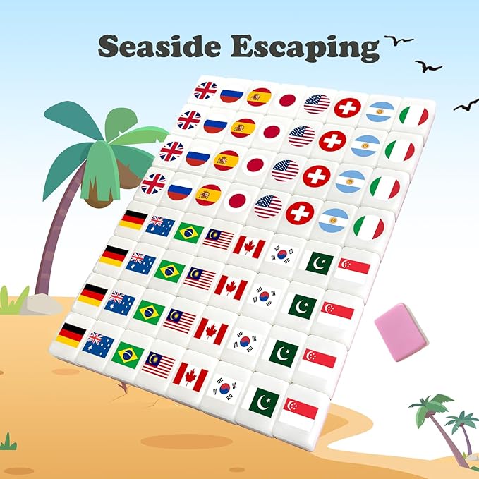 Seaside Mahjong Game Blocks