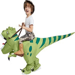 Inflatable Dinosaur Ride-On Set
