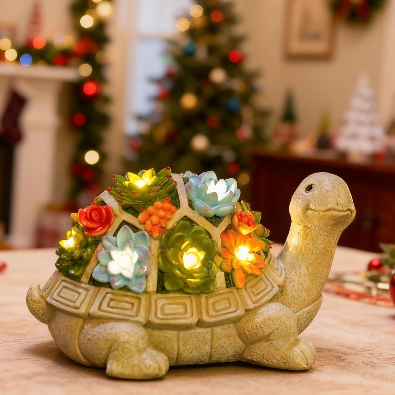 Solar Turtle Garden Statue
