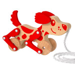 Montessori Toys 1 2 3 4 Years Old Boys Girls Wooden Walking Pull Dog Toy for Baby Toddler, Pull Along Walking Toys, Walk Along Puppy Pull, Wooden Pull & Push Toy