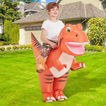 Inflatable Dinosaur Ride-On Set