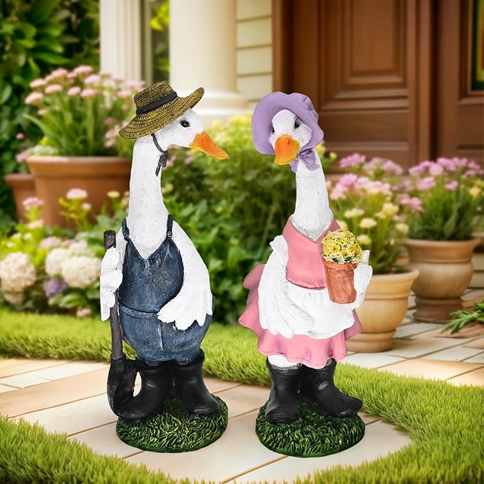 Porch Goose Garden Statue