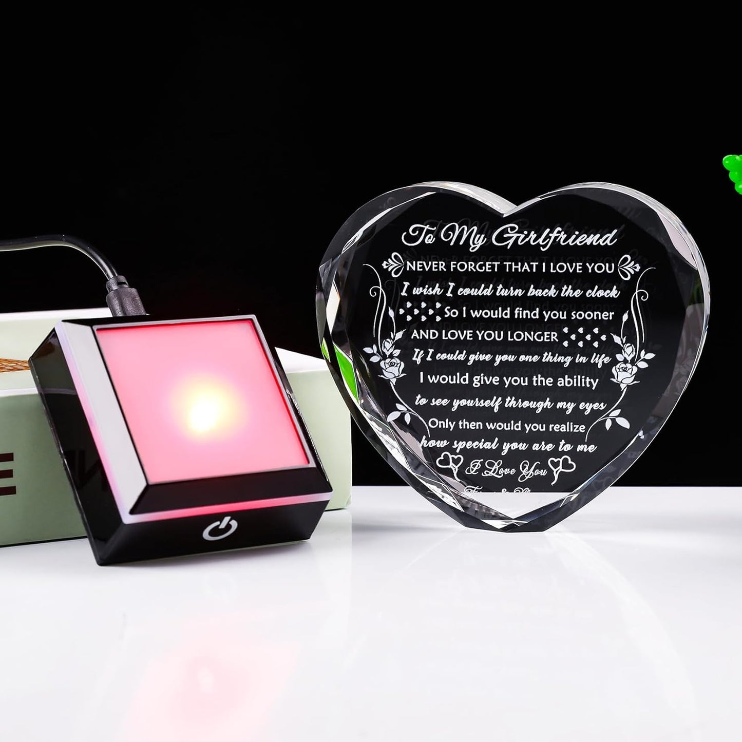 Crystal Heart LED Keepsake