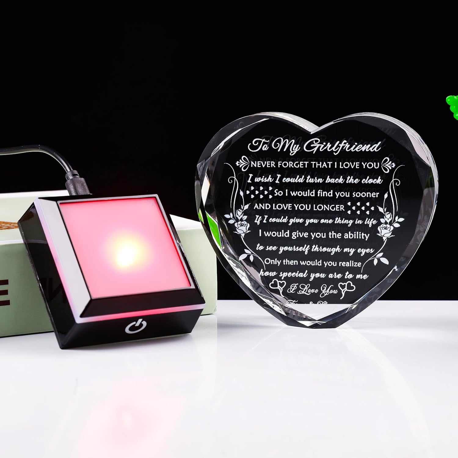 Crystal Heart LED Keepsake