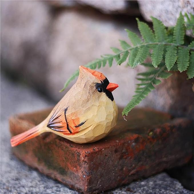 Handcrafted Wooden Bird Figurines