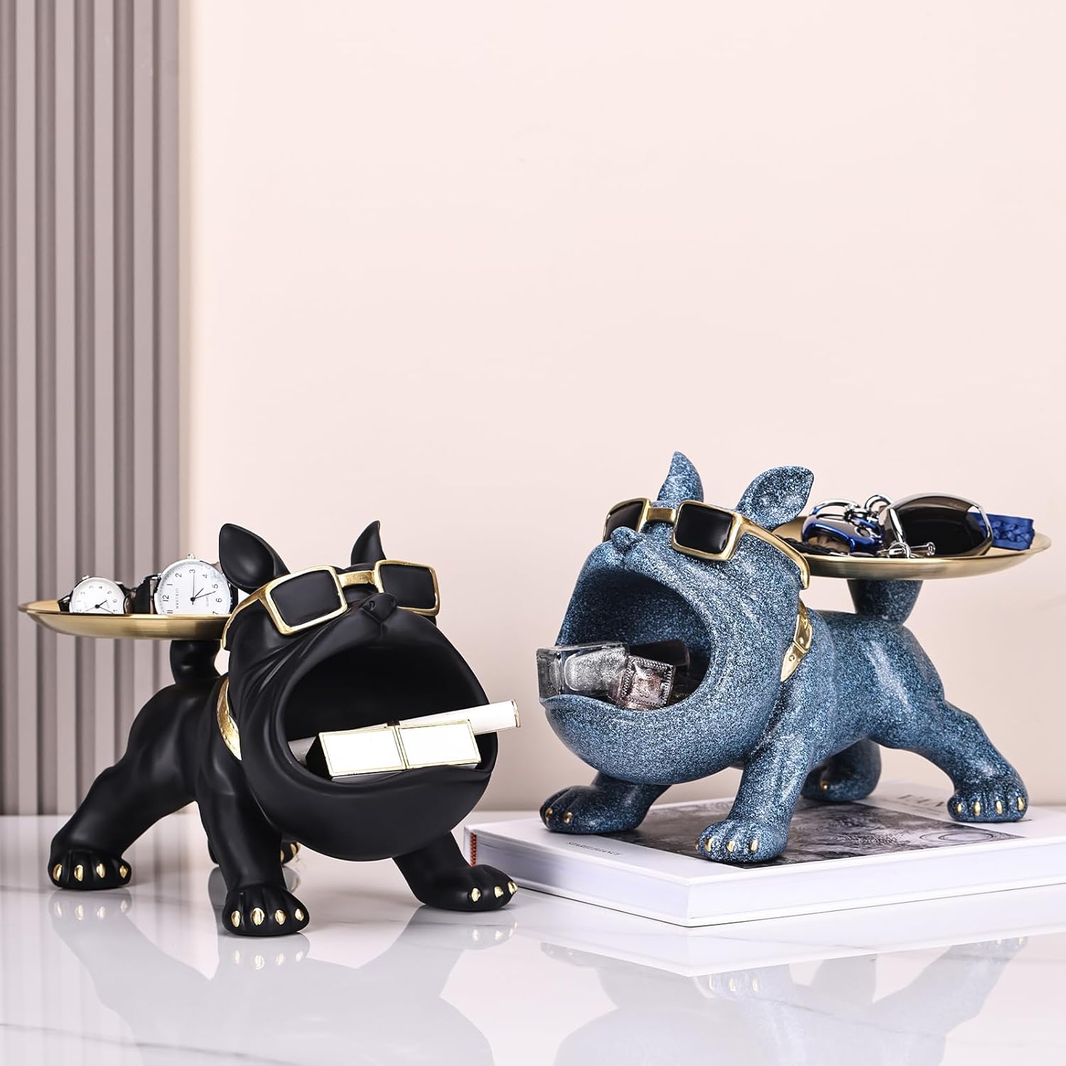 French Bulldog Tray Statue