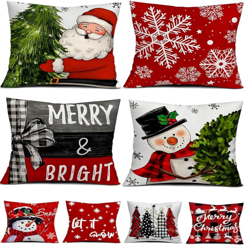 Festive Christmas Pillow Covers Set