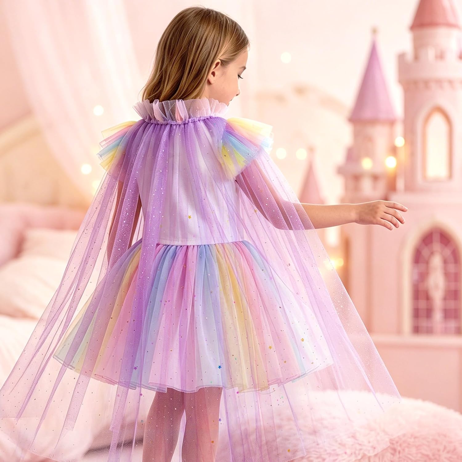 Meland Princess Dress Up Trunk for Girls 3-8, 16PCS Princess Toys Set, Pretend Play Gift for Birthday, Christmas, Halloween