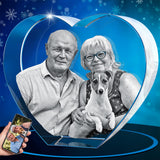 ArtPix 3D Crystal Photo, Christmas Personalized Gifts for Women, Wife, Her, Mom, Him, Men, Mother, Great Xmas Customized Unique Gift Idea with Your Own Photo, Custom Glass 3D Laser Etched Picture